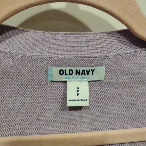 Old Navy NWT Purple Longline Button Down Cardigan Sweater Sz S-Y2K Cotton Blend - Picture 2 of 6